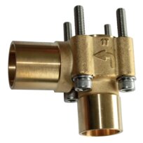 Danfoss bottom valve elbow TE55 solder 28x35mm  067G4002