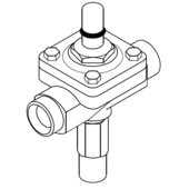 Danfoss solenoid valve without coil EVRST20 DN25 weld 032F5438