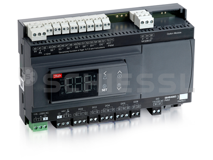 Danfoss Kühlstellenregler o.Fühler AK-CC55 für ein AKV m. Display u. Tasten
