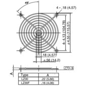 Papst ventilator protective grille LZ 30