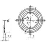 EBM Schutzgitter D=200mm  50969-2-4039