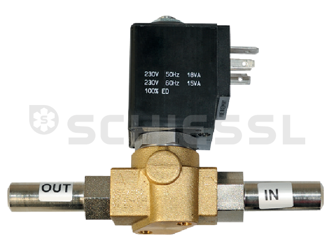 ESK solenoid valve CO2 MV-11W-1-CDH-P 6mm solder 150bar