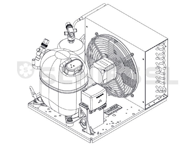 Embraco Verflüssigungssatz R404A UNJ2212GK 230V