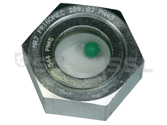 Frigomec sight glass set without cone cpl. SGR 7 nut + basket + ball (carbon steel)