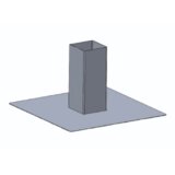 Alu Flachdachfuß FDF-03 242 x 117 mm