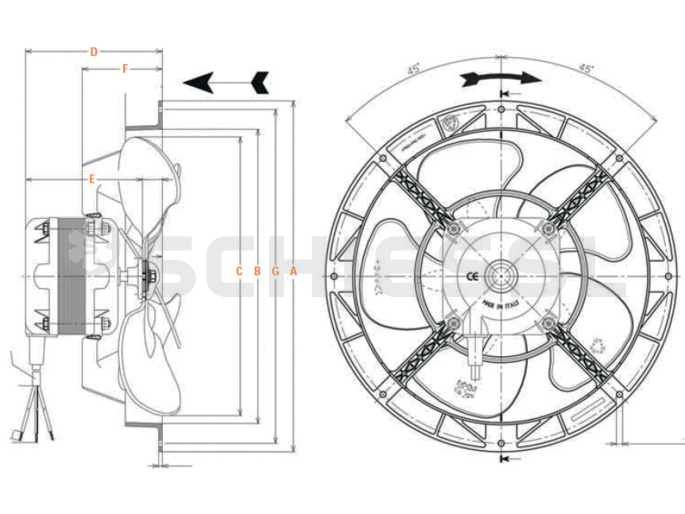 Glems fan axial GT5,5R-200