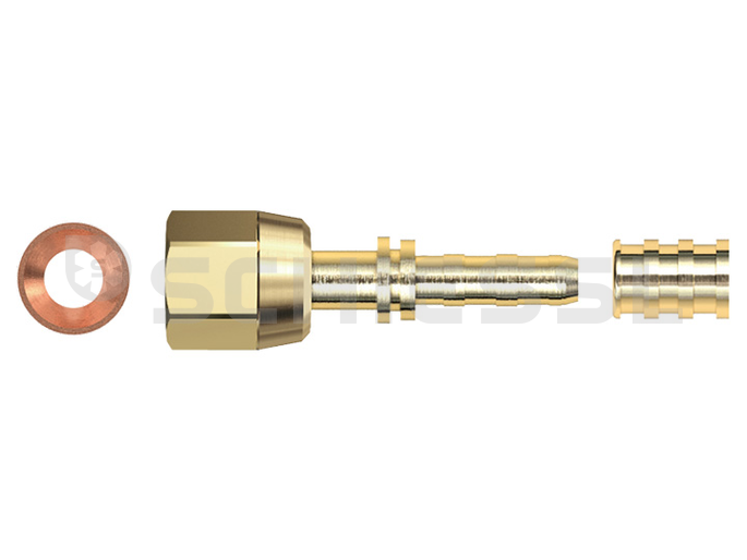 Gomax Press-Anschluss 1/4 SAE XBA02N Quadra DN6 gerade (Pack=50 Stck)