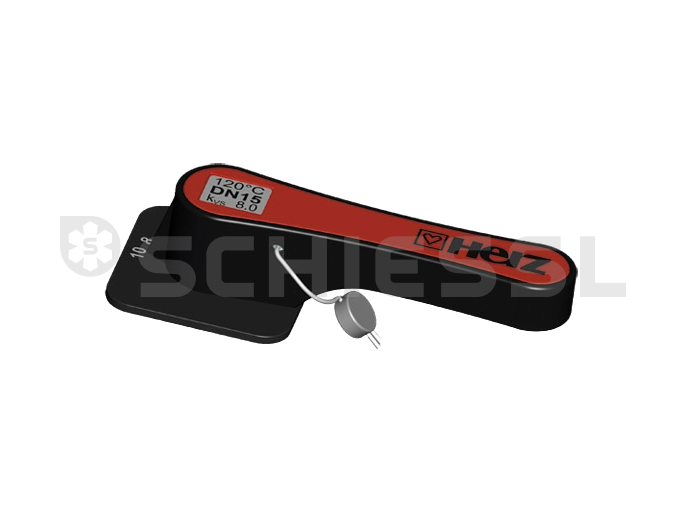 Herz Handgriff Zweiweg Regulierkugelh. Rot-Schwarz Kunststoff