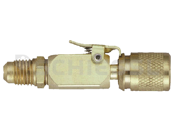 Quick coupling w. schrader valve straight 16-C 7/16"UNFx7/16"UNF