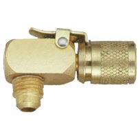 Quick coupling w. schrader valve 90° 17-C 7/16"UNFx7/16"UNF bent