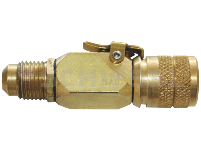 Quick coupling w. schrader valve straight 26-C 1/2"-20UNF (5/16"SAE) R410A