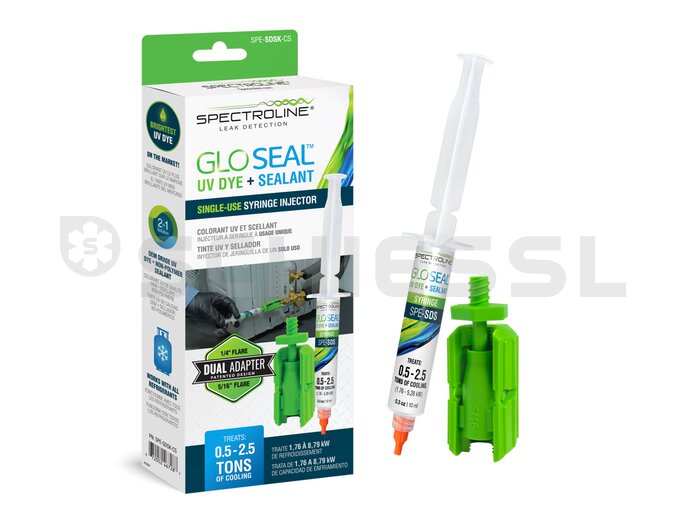 UV Lecksuch/Dichtungsmittel GLO SEAL 10ml Spritzen-Injek. & Adapter