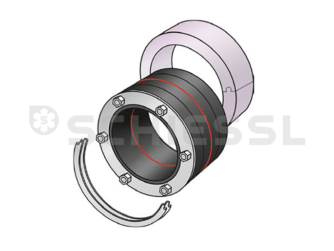 KE KELIT Ringraumdichtung für PEX04, 160 PEX77WP, WRD m. Clipringen + Isoring