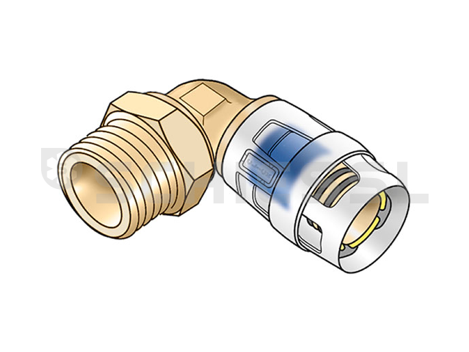 Ke Kelit KELOX-Protec Clix - mit AG KMP460X - 16x1/2'' - Übergangswinkel 90°