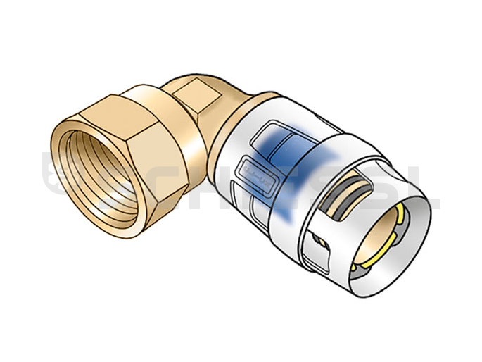 Ke Kelit KELOX-Protec Clix - mit IG KMP467X - 16x1/2'' - Übergangswinkel 90°
