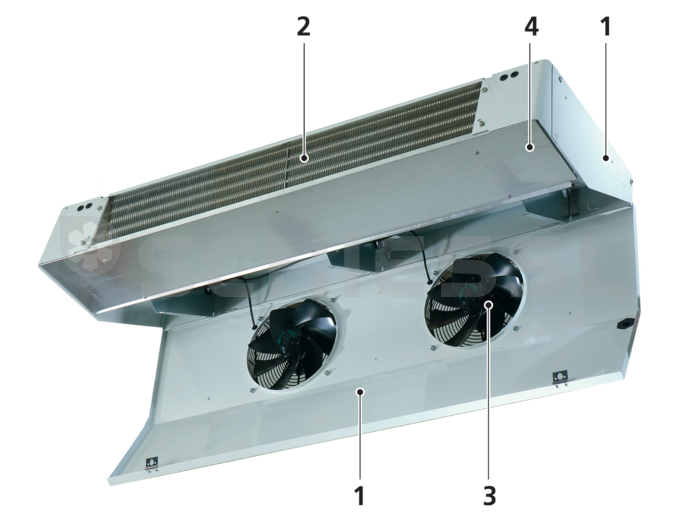 Kelvion compact DFBE 071D top mounted air cooler with heating 