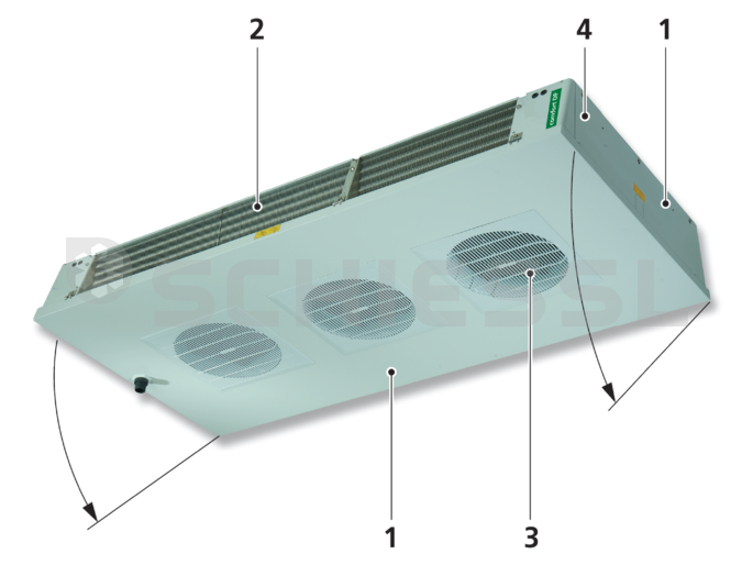 Kelvion Luftkühler Decke comfort DPBE 041C m. Heizung