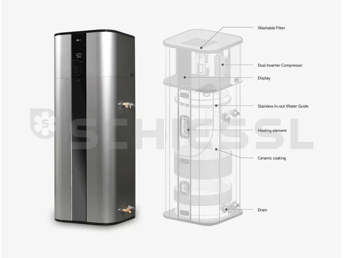 LG Therma V Warmwasserwärmepumpe WH27S F5 mit 270 Liter Speicher