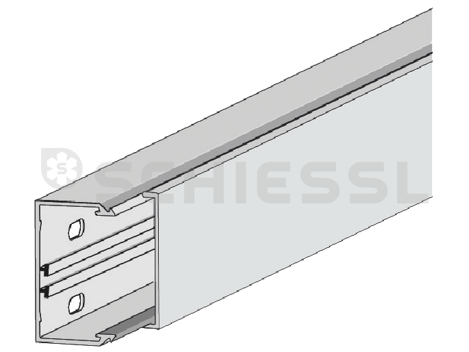 Licatec installation duct light grey CK 110X60 Mini length 2m