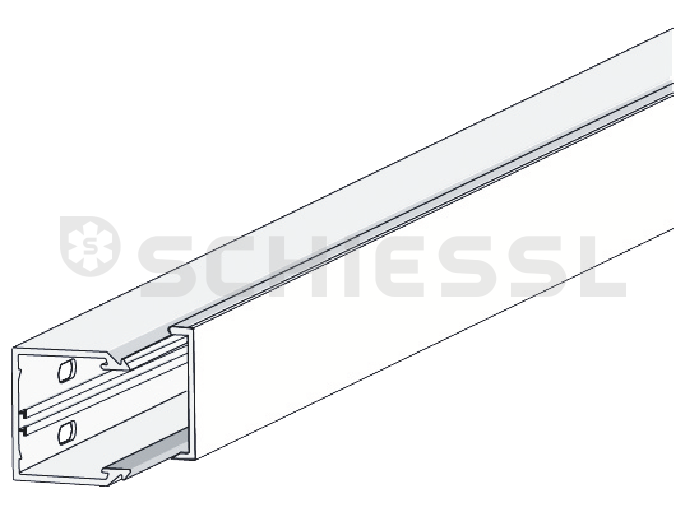 Licatec installation duct pure white CK 60X60 Mini length 2m