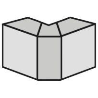 Licatec outside corner CK 110x60mm f. installation duct