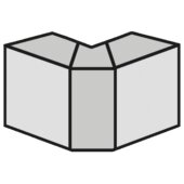 Licatec outside corner CK 60x60mm f. installation duct