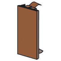 Licatec end piece CK brown 110x60mm f. installation duct