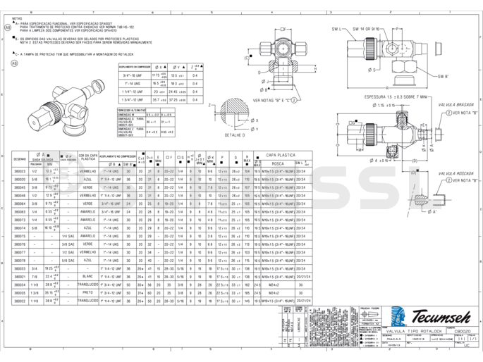L'Unite valve set suction f. TAG4534/43/46/53 7/8 A solder 8683014