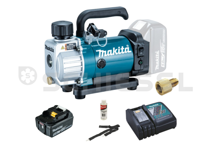 Makita cordless vacuum pump DVP180RT in a case