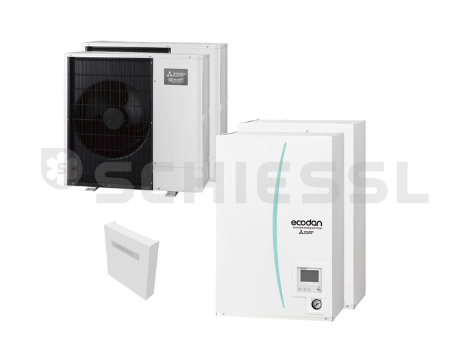 Mitsubishi Warmepumpe Set 2x PUDSHWM120Y-2x EHSDMED 1xPACIF071B Schiessl