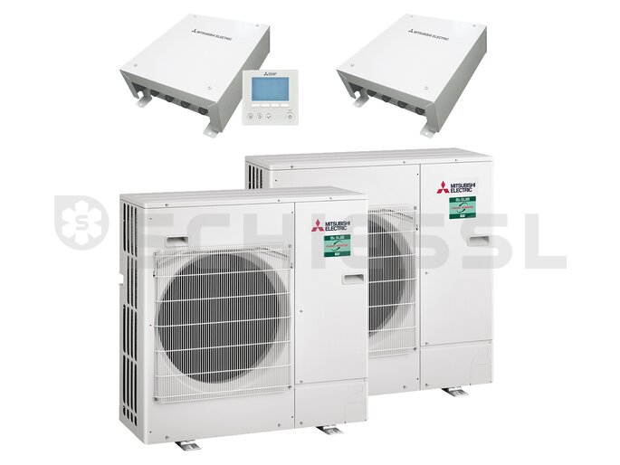 Mitsubishi heat pump cascade set ZM14C power 2x PUZ-ZM71 / 1x IF013 / 1x SIF013 R32