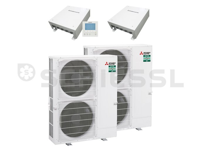 Mitsubishi heat pump cascade set ZM25C power 2x PUZ-ZM125 / 1x IF013 / 1x SIF013 R32
