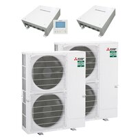 Mitsubishi heat pump cascade set ZM25C power 2x PUZ-ZM125 / 1x IF013 / 1x SIF013 R32
