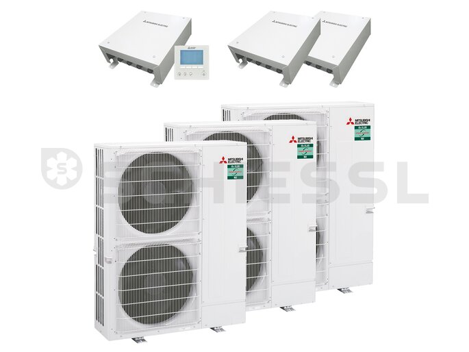 Mitsubishi heat pump cascade set ZM30C power 3x PUZ-ZM100 / 1x IF013 / 2x SIF013 R32