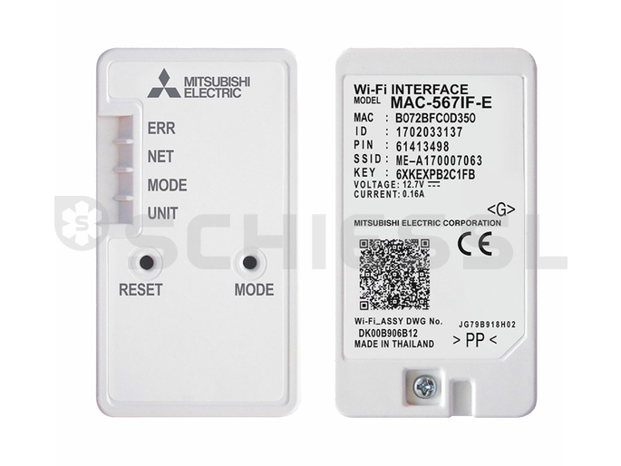 Wi-Fi Adapter fuer Waermepumpe Mitsubishi MAC-567IF-E W FW37