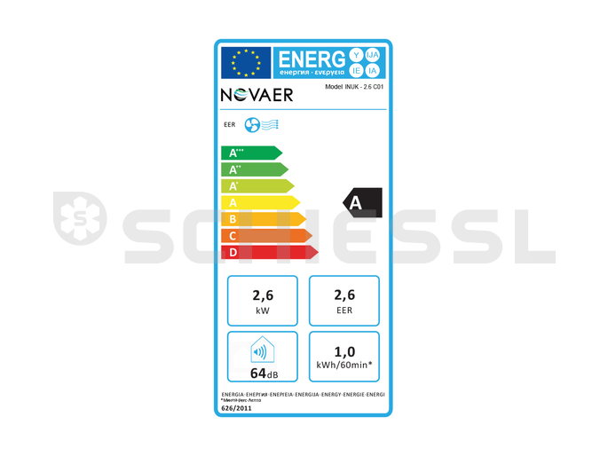 Novaer Klimagerät mobil INUK 2.6 C01