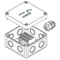 Chemelex Anschlußkasten JB-82 (metrisches Gewinde M20/M25)