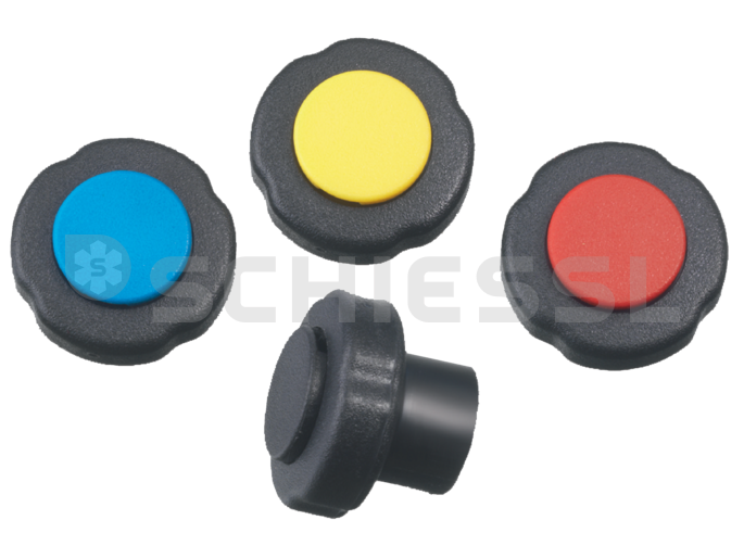 Refco rotary knob set M4-7-SET-B+N+R+Y blue, black, red, yellow