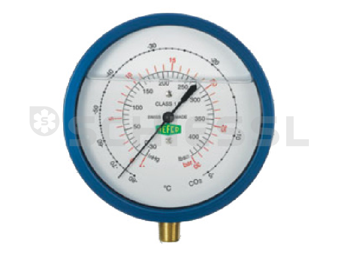 Refco pressure manometer 80mm R5-320-DS-R744-160BAR