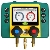Refco electronic manifold 2-way REFMATE-2-CA-TC + hose set in case
