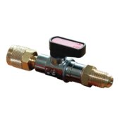 Refco ball valve for charging hoses CA-1/2''-20UNF-R red