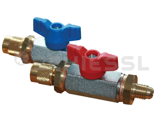 Refco ball valve for charging hoses CX-1/4''SAE-B blue