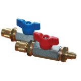 Refco ball valve for charging hoses CX-1/4''SAE-B blue