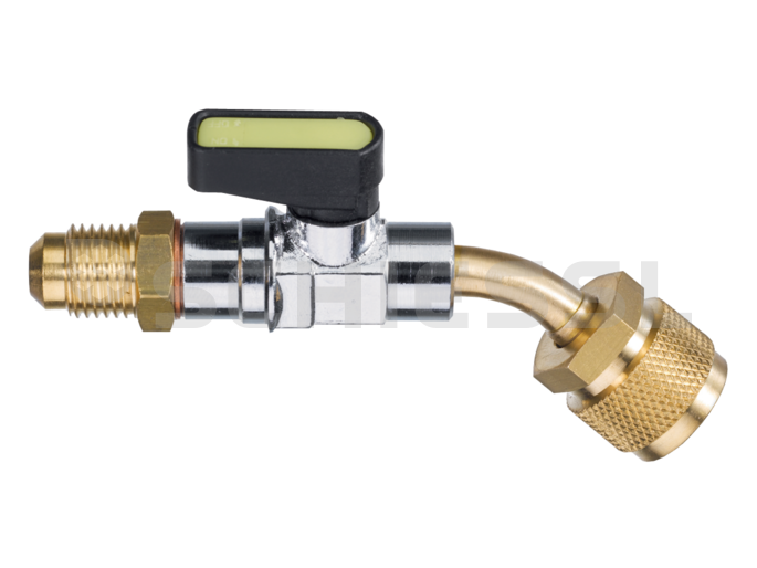 Refco Kugelventil zu Füllschläuchen CA-1/2''-20UNF-45-Y gelb