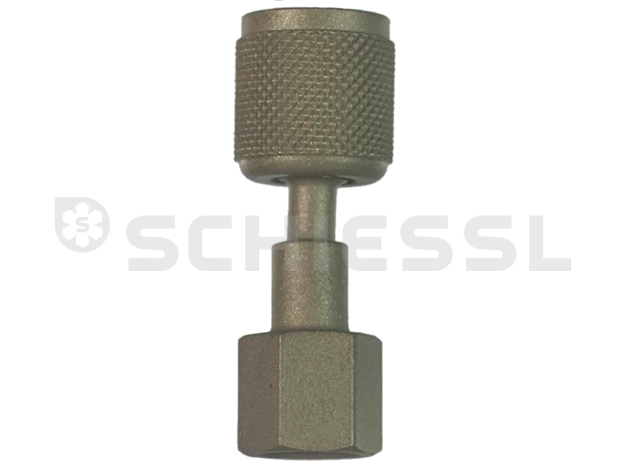 Quick coupling w. schrader valve straight QC-S4-USA 7/16"UNFx3/16"SAE o/i