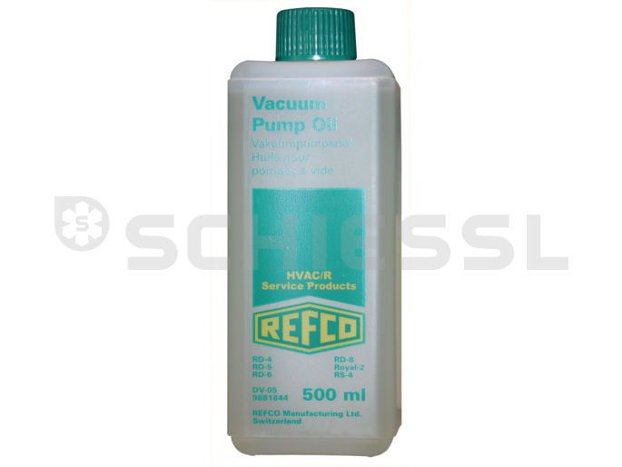 Refco Vakuumpumpenöl DV - 05 / Plastikkanne 0,50L