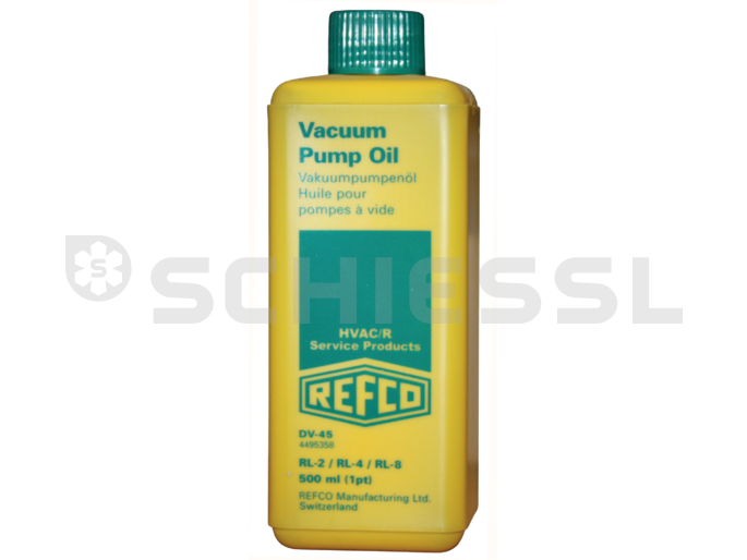 Refco vacuum pump oil for RL-4 DV-45 0,50L plastic can