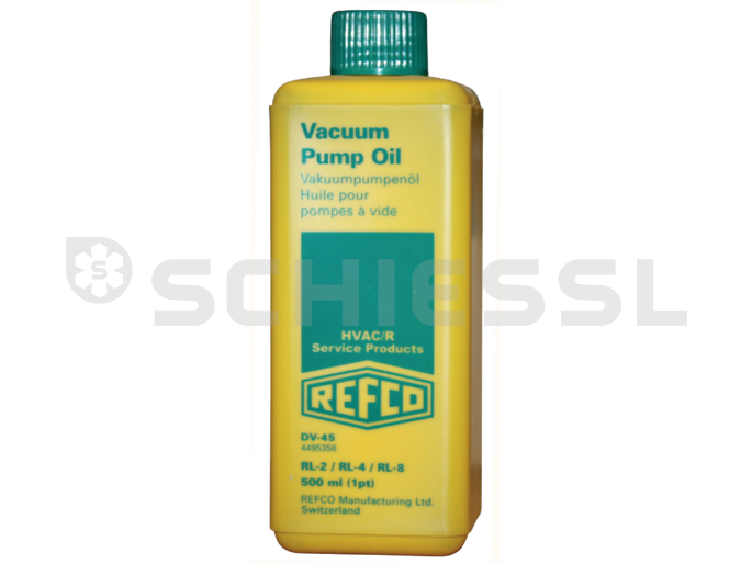 Refco Vakuumpumpenöl f.RL-4 DV-45 0,50L Plastikkanne