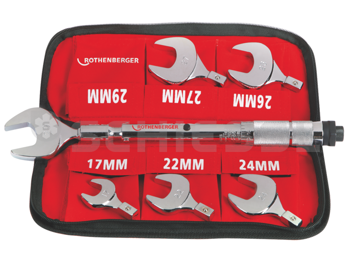 Rothenberger Drehmomentgabelschlüsselsatz 17-29mm 8-teilig