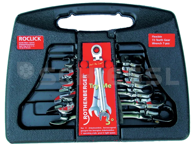 Rothenberger Maul/Gelenk-Ratschenschl. ROCLICK Set 7-tlg. 70490